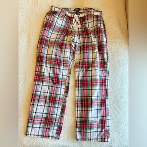 Eddie Bauer Red Green White Plaid Sleepwear Pants